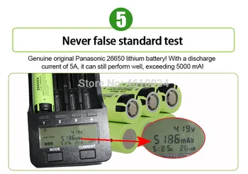 Original Panasonic 26650A 3,7 V 5000mAh Visoka Zmogljivost 26650 baterije Li-ion Baterije za ponovno Polnjenje