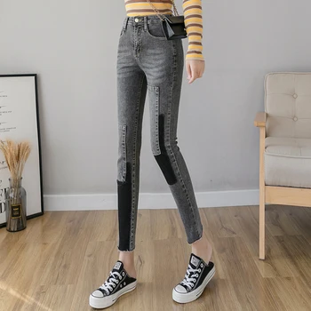 Ženska Skinny Jeans Visoko Pasu Oblačila Modrega Jeansa, Oblačila Ulične Letnik Kakovosti 2020 stretch Moda Harajuku Prodajo Predmetov