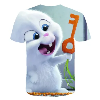 Risanka Zvit Zajec Fantje T Shirt Živali Otroci Tshirt Lepe Majice za Dekleta Otroka, T-Majice Otroci Oblačila 2020 Priložnostne Vrhovi