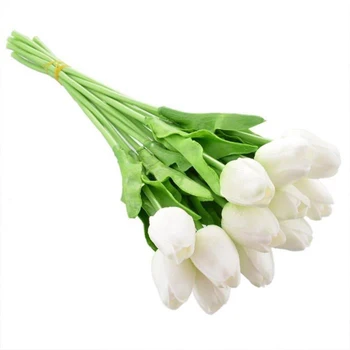 12PCS Tulipanov Umetne Rože PU Lažne Umetne Šopek Ponaredek Cvet za Poročna Dekoracija, Cvetje Doma Garen Dekor
