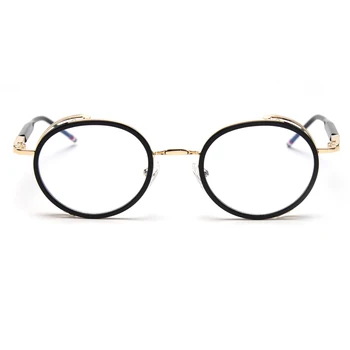 Peekaboo korejski slog proti modra računalnik očala ovalne retro moški kovinski visoke kakovosti oblikovalec ženske krog eyeglass okvir optični
