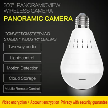 960P Wifi Panoramske Kamere CCTV Fisheye Žarnica Brezžični Home Security Video Nadzor Noč Različica dvosmerni Audio Dropship