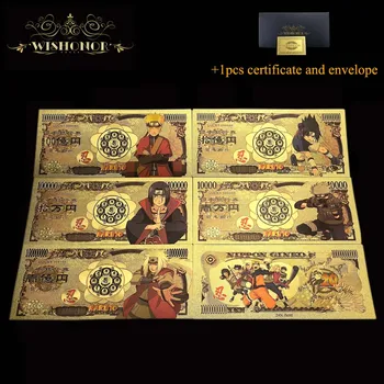 5pcs/Set Lepo Japonska Detective Conan Bankovcev Anime bankovcev Detektiv Bankovcev V 24k Gold papirnati Denar Za Darila