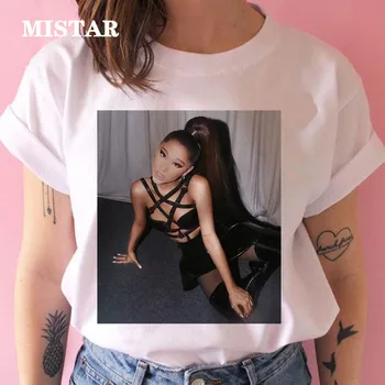 Ariana grande majica s kratkimi rokavi ženske tiskanje Priložnostne bele majice ženske obleke harajuku kawaii 90. t-shirt ženski top tee ulične