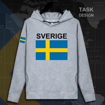 Švedska Sverige švedski Šved SE ŠVE moški pulover s kapuco puloverji s kapuco moški majica ulične oblačila hip hop trenirko narod 02