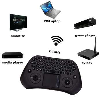 Measy GP800 2,4 GHz Wireless Gaming Tipkovnica Smart Air Miška Tochpad Daljinski upravljalnik za Android TV Box / Laptop / Tablet PC