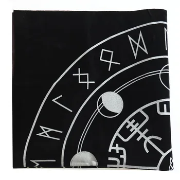 49x49cm Tarot Poganski Oltar krpo Black flanela čarobno prtom Vedeževanje prti constellation
