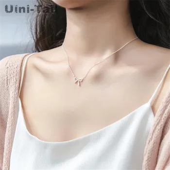 Uini-Rep vroče novih 925 sterling srebro sveže luštna punca lok mini obesek ogrlica korejski modni trend sladek nakit darilo GN825