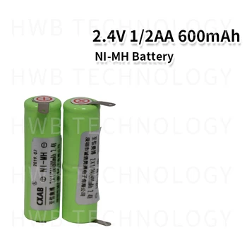 1pcs/veliko 2* 1/2AA 2,4 V 600mAh britev baterije za polnjenje ni-mh baterije brezplačna dostava