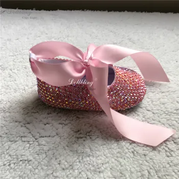 Dollbling Zasnovan velja Jelly Baby pink Okrasnih balet Krst Zajtrk Na Sandbeach Baby Čevlji Gredo Na Počitnice