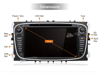 Avto DVD Predvajalnik Za Ford Focus 2 Android 10.0 2GB+32GB Wifi, BT, GPS Navi Autoradio 2 Din Stereo CD Player DAB Carplay TV 4G