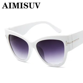 AIMISUV Novo gradient mačka oči, sončna očala ženske velika modna sončna očala Ženski oblikovalec blagovne znamke očala UV400 Oculos