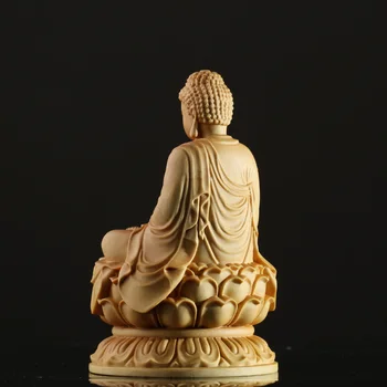 10 CM Japonska Budha Sakyamuni Kipi Čistega Lesa Kiparstvo Buddha Dharma Kip Trdna Buda Budas Decoracions Estatua Doma Dekor