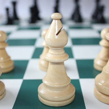 Šah Odbor Set Lesenih Šahovske Figure, Kralj Visoko 97mm Šah Igra zelo Veliko Masivnega Lesa Standardno Igro Z Usnja Plošče Darilo