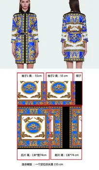 2018 novo visoko-kakovostni razred poliester tiskana tkanina ročno izdelan DIY digitalni tisk oblačila obleko tkanine debelo 148cm široko