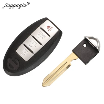 Jingyuqin 20pcs/lot 3 4 Gumbi Smart Remote Key Lupini Primeru Za Nissan Lopov Teana Sentra Obratno Fob Avto Ključ Zajema Vstop brez ključa