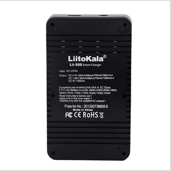 Liitokala Lii-500 18650 LCD-Zaslon Polnilnik 26650 21700 14500 10440 4 Reže, NiMH, li-ion Pametno Univerzalni Polnilec za Baterije