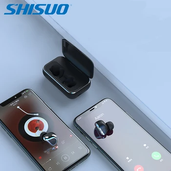 SHISUO T13 TWS Bluetooth 5.0 Slušalke Polnjenje Box Brezžične Slušalke Stereo Šport Nepremočljiva Čepkov Slušalke Z Mikrofonom