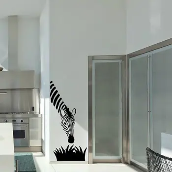 Zebra Stene Decals je Sodobna Umetnost Dekoracijo Za vaš Kuhinji, Spalnici ali Dnevni Sobi Izmenljive Stenske Nalepke so Freske Dekor Travo ZB370