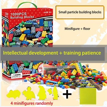 Visoka kakovost 1000 kos majhnih delcev, barva gradniki DIY brezplačno grad izobraževalne igrače za otroke