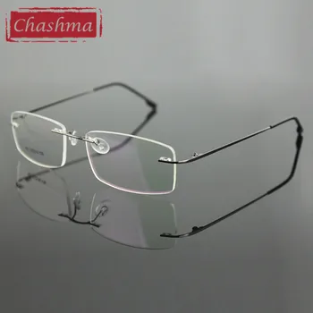 Chashma Rimless Titana Ultra Lahka Teža Kratkovidnost Očal Okvir Optični Oči Očala Za Moške