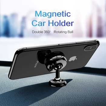 Floveme Magnetna Avto Nosilec za Telefon Za iPhone 11 Pro Max XR Samsung S10 360 Rotacijski Magnet nadzorni Plošči Stojalo nosilec Vesa V Avto