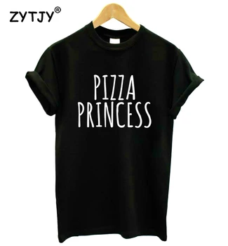 Pizza Princesa Tiskanja Ženske Tshirt Bombaž Priložnostne Smešno Majica s kratkimi rokavi Za Dama Dekle Top Tee Hipster Tumblr Spusti Ladje HH-119