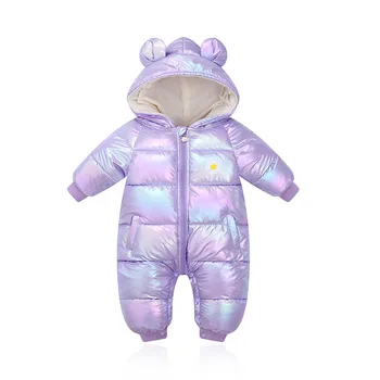 Iztrgana toplo igralne obleke obleke baby jumpsuit fantje zimske romper dojenčka, malčka oblačila obleko otrok bombaž plašč outwear