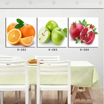 Sadje Kuhinja Dinning Stenske Dekorativne Slike Apple Oranžna Šipek Sodobno Tiskanje Oljna Slika 3 Plošči Ni Uokvirjena