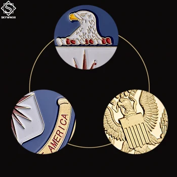 5PCS Zlato Ameriki Vojaške NAS Centralne Obveščevalne Agencije CIA Izziv Zbirateljski Kovanec Z Trde Kapsule