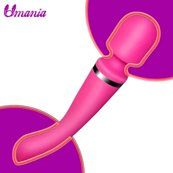 Silikonski Čarobno AV Palico Dvojni Vibrator USB Polnilne Erotično Dildo, Vibrator 10 Hitrosti Klitoris Stimulator Spolnih Igrač za Ženske