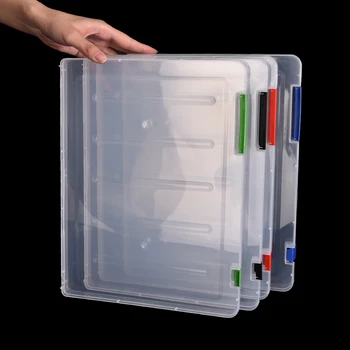 3Colors A4 Pregleden Škatla za Shranjevanje prozorne Plastike Dokument Papir Polnjenje Primeru Datoteko PP Urad Organizator Nevidno Shranjevanje Primerih