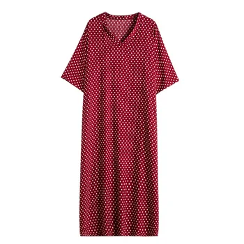 Bombaž saten plus velikost letnik Polka Dot ženske priložnostne svoboden dolgo poletno obleko elegantna oblačila 2021 ženske obleke sundress