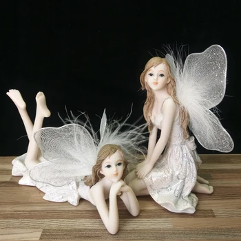Poroko, Novo Leto, Darila Flower Fairy Vrt Figurice Smolo Angel Kiparstvo Začetni Okras, Darila za Ženske, Lepa Punca