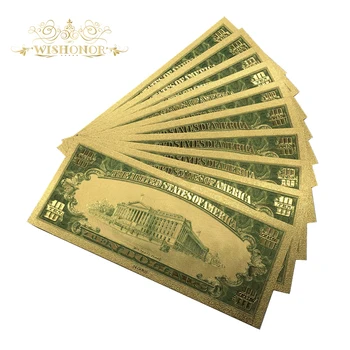10pcs/veliko 1928 je Ameriko Zlato Bankovec za 10 Dolarjev Bankovcev v 24k pozlačeni Ponarejenega Denarja Kovinske Obrti, Za Darila In Zbiranje