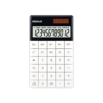 Osalo 12 Mestno Dvojno Napajanje Kalkulator Ravno gumbi kalkulator Nastavljiv nosilec za Izklop design Office Komercialnega Tipa