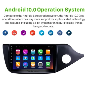 Seicane 9 inch Android 10.0 Quad core avtoradio, Predvajalnik za Kia Ceed 2012 2013 Desni pogon GPS Navigacija