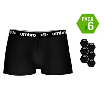 UMBRO tip boksar hlačnic pack 3/6 Kos v črni barvi za moške