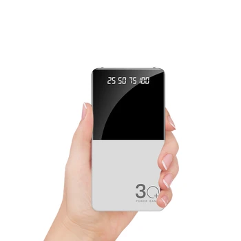 30000mAh Moč Banke, Ultra-tanek Prenosni Moč banke Polnilnik z LED Digitalni Prikaz Zunanje Baterije Za Xiaomi iphone7 8 x xs