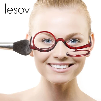 Bralci Povečevalno Ličila Očala Make Up Očala Flip Navzdol Objektiv Zložljiva Kozmetični Ženska Presbyopic Obravnavi Očala Nova