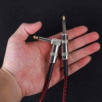 Kitare Kabel o Moški-Moški Kabel Žice Kabel Pletenje 6,35 mm Ravne Vtič za Električno Akustična Kitara Bas