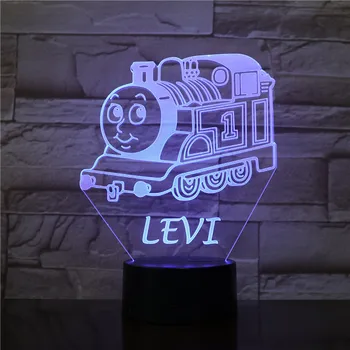 Risanka Levi Tank Motor, Thomas In Prijatelji, Dekorativne Luči Dekor Otroška Nočna Spalnica Postelji Otroci 3D Led Nočna Lučka 2739