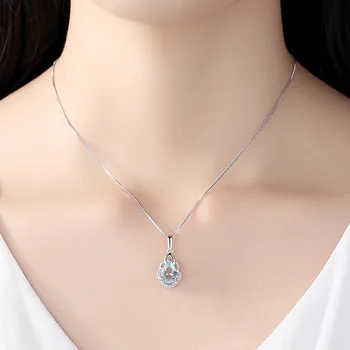 UXN416 Srca oblikovan za ženske ogrlica z cirkon vdelan nekaj ogrlica
