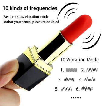 Človek nuo 10 Načini Šminka Mini Vibrator Bullet Vibrator Bradavice, Masaža Klitoris Stimulator Erotični Izdelek, Sex Igrače za Ženske
