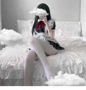 Japonski Devica Kostum Seksi Cosplay Služkinje Obleko Bombaž Predpasnik Čipke Skušnjavi Mini Obleka za Ženske Anime Lolita Študent Enotna