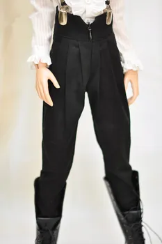 BJD lutka dodatki so primerni za 1/3 1/4 velikost black vrečasta hlače retro visoko pasu harlan hlače nahrbtnik lutka dodatki