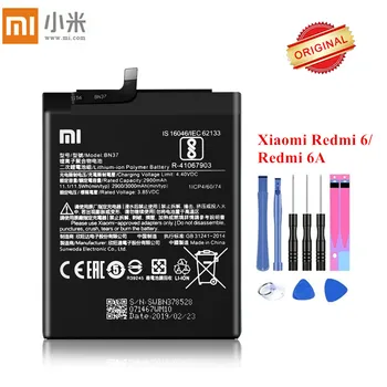 Original Xiao Mi Baterija BN37 Za Xiaomi Redmi 6 Redmi6A Vrh Kakovosti 2900/3000mAh Polno Zmogljivost Akku z Orodji,