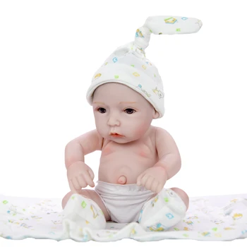 Mini Arašidovo Prerojeni Menino 11 inch Polni Silikona Vinil Prerojeni baby Doll Resnično Novorojenčka Otroci Rojstni dan Darila DIY Igrača