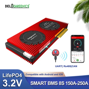 Visoko zmogljivimi Pametnimi BMS 8S 24V 150A 200A 250A Bluetooth App rs485 s PC za 3.2 Proti ocenjeno Lifepo4 BMS s NTC