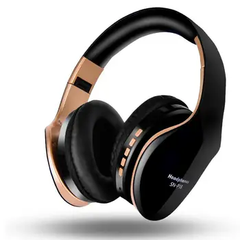 Bluetooth Slušalke Nad Uho Brezžične Slušalke Stereo Bas Zložljive Slušalke Nastavljiv Gaming Slušalke Z Mikrofonom Za PC Telefon